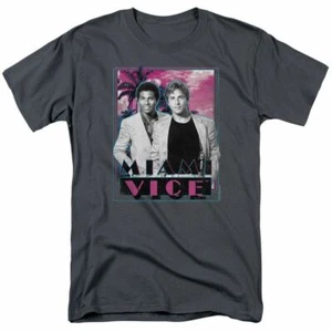 Miami Vice Gotchya T Shirt Mens Licensed Classic TV Show Ricardo James Charcoal - Picture 1 of 2