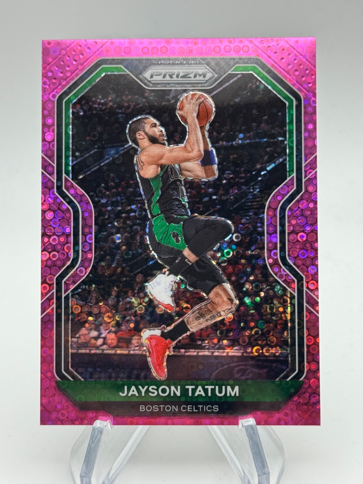 2020-21 Prizm Basketball JAYSON TATUM Pink Disco /50 #119 Boston Celtics