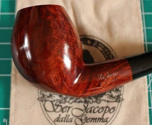 New & Unsmoked Ser Jacopo L1 Walnut Bent Egg Smooth Grain  - Picture 1 of 6