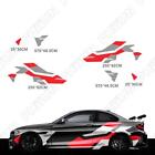 Car Body Side Sticker Red And Deep Grey Racing Sport Styling Graphic Decal Both Side
