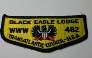 Black Eagle Lodge OA 482 Thick Black Lettering Mint NEW - Picture 1 of 2