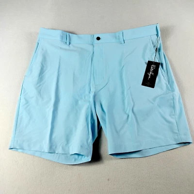 Pantalones Cortos Walter Hagen Para Hombre 42 Azul Micro Líneas 11 Golf Absorbe la Humedad Ropa Activa Foto 1 de 4