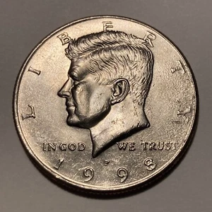 1998P Kennedy Half Dollar  7 O’clock Die Crack Error COIN  #KH-02 - Picture 1 of 5