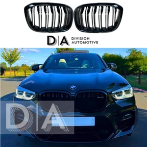 BMW X4 G02 X3 G01 X3M G08 2018-2021 GLOSS BLACK FRONT KIDNEY GRILLE GRILL MESH - Picture 1 of 14