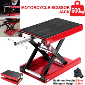 Motorcycle Scissor Lift Stand 500KG 1100lb Load Motorbike Working Bench ATV Jack - Picture 1 of 23