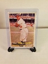 1957 Topps #210 Roy Campanella Baseball Card, Paper Loss