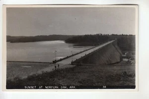 Real Photo Postcard Sunset at Norfork Dam AR 38 - Picture 1 of 1