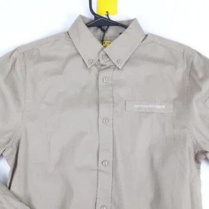 Five Four Poggy The Man Shirt Adult Small Brown James Button Down Long Sleeve - Picture 1 of 9