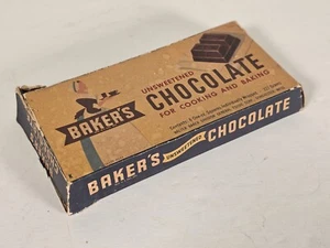 Baker's • Unsweetened Chocolate for Cooking & Baking • Box Only • Vintage - Picture 1 of 8