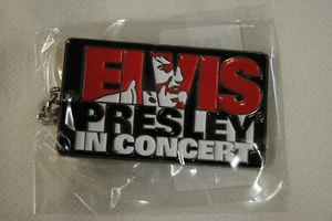 ELVIS PRESLEY IN CONCERT EMBOSSED METAL KEYRING KEYCHAIN NEW OFFICIAL RARE - Picture 1 of 2