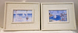 Beach Decor Distressed Hanging Pictures/Frames Homemakers Idea Company /Lot of 2