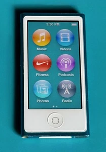 Apple iPod Nano 7ª Generación 16GB Azul ¡REPRODUCCIÓN 26 HORAS! TOTALMENTE PROBADO Bonito - Imagen 1 de 8