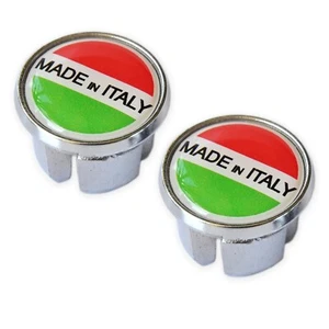 Made in Italy Chrome Handlebar Caps Bar Plugs Repro Vintage Racing Bicycle - Picture 1 of 5