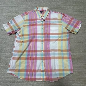 Club Room Shirt Mens XXL Multicolor Plaid Button Up Streetwear Soft Classic - Picture 1 of 8