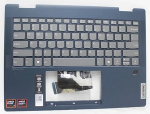 LENOVO PALMREST TOP COVER W/KB US ENG COSMIC BLUE/STORM IDEAPAD 5 2-IN-1 14AHP9 - Picture 1 of 1