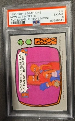 THE SIMPSONS 1990 NOW GET IN THERE AND CLEAN UP THAT MESS! #17 GRADED PSA 6 - Image 1 of 3
