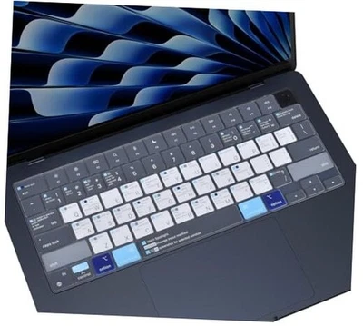 Funda Teclado Compatible con MacBook MacBook Air 13" A2681 (2022+) Bule&White Foto 1 de 4