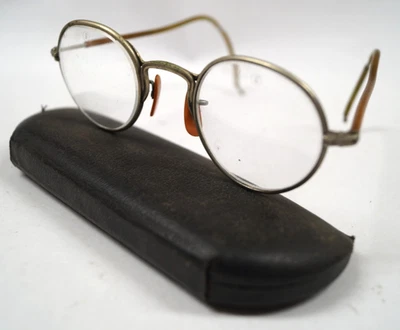 Gafas de seguridad American Optical AO23 AO marco plateado estuche vintage antiguo D343 Foto 1 de 4