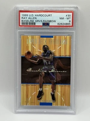 1999 Upper Deck Hardcourt Rainbow Baseline Grooves /500 Ray Allen PSA 8 - Image 1 of 2