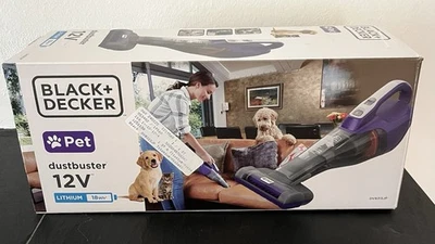 BLACK+DECKER PET Dustbuster Handstaubsauger - Grau/Lila (mit Ladestation &... - Bild 1 von 2