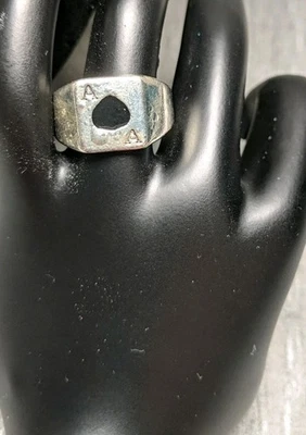 LINDO - ANEL ACE OF SPADES TAMANHO 9.25 - FEITO MUITO SOLIDAMENTE - Imagem 1 de 4