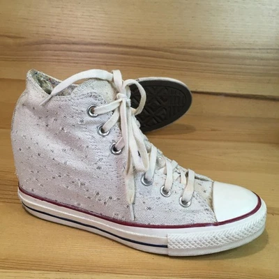 匡威 Converse Chuck Taylor All Star 豪华隐藏跟楔形斜纹针织帆布女式 9 — 第 1/4 张图片