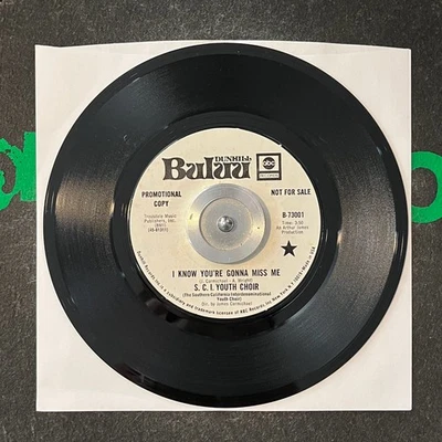 S.C.I. YOUTH CHOIR I Know You’re Gonna Miss Me 7” Raw Gospel Deep Soul Dunhill Foto 1 de 3