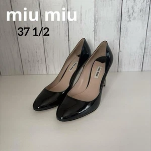 Miu Miu Pumps High Heels Gr. 37 1/2 schwarz Emaille - Bild 1 von 24