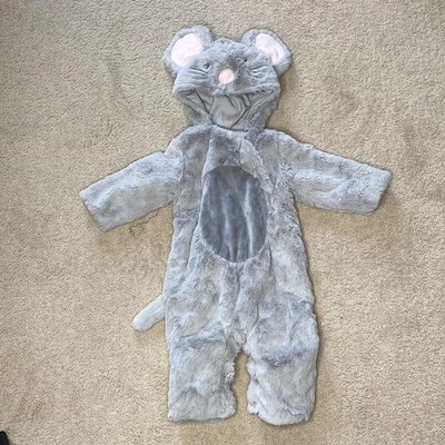 Pottery Barn Kids Infant Grey Mouse Costume 0-6 Months Baby Toddler Halloween - Image 1 of 4