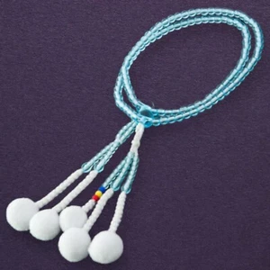 Japanese Soka Gakkai SGI Buddhist Prayer Beads Nenju Juzu BLUE - Picture 1 of 5