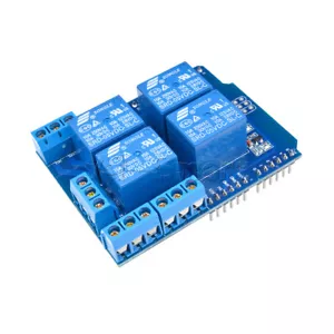 DC 5V 4 Kanal Relaisschild Terminal Entwicklungsplatine für Arduino UNO R3 - Bild 1 von 9