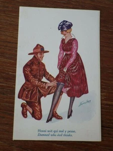 CPA Postcard ILLUSTRATEUR Xavier Sager proverbes Americains Wellcome v. 1925 - Foto 1 di 2