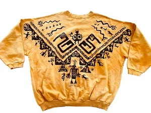 Sudadera Pullover De Colección Años 90 DAGOLI Teñida Amarillo Miel Leyenda Cajero Talla Unisex XL - Imagen 1 de 7