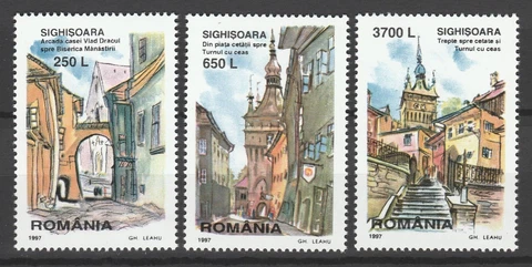 Romania 1997 Architecture, Sighisoara 3 MNH stamps Cover