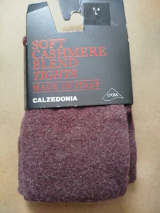 Calzedonia T. 4 L CASHMERE Collant Pantyhose BORDEAUX TIGHTS MELANGE MIC048 - Foto 1 di 7