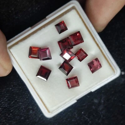 Lote al por mayor de piedras preciosas de corte princesa granate rudolita natural sin tratar 7,75 quilates Foto 1 de 4