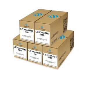 Toner noir compatible avec Lexmark Optra T650 T650d - 5x T650A21E, T650A11E - Afbeelding 1 van 6