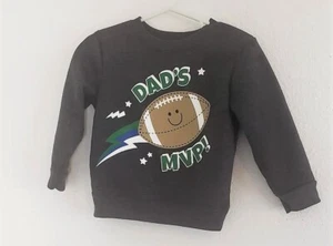 Garanimals Dads MVP Grafik Fußball Sweatshirt Größe 18 Monate grau Langarm - Bild 1 von 6