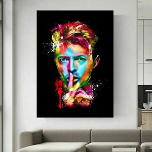 DAVID BOWIE COLOURFUL DEEP FRAMED CANVAS WALL ART PRINT MUSIC POSTER HOME DECOR - Picture 1 of 4