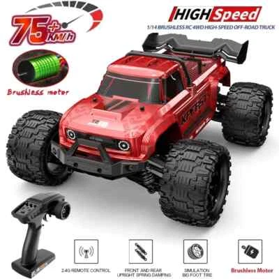 1:14 4WD 2,4G RC Car Off-Road Monster Truck 75KMH High Speed Brushless Motor - Bild 1 von 4