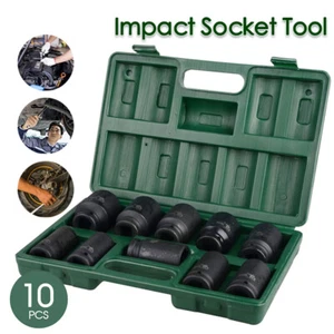 10Pcs 3/4'' Drive Deep Impact Socket Tool Set 80mm Length tool set 22-41mm AU - Picture 1 of 13