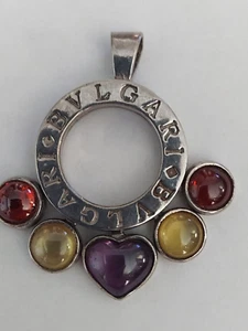 BVLGARI Sterling BULGARI Allegra Herz Anhänger Amethyst Peridot Granat Citrin - Bild 1 von 15