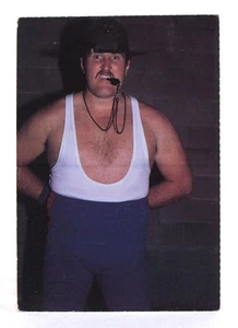 1985 WWF SERGEANT / SGT. SLAUGHTER Original Vintage Postcard Very Rare - Picture 1 of 2