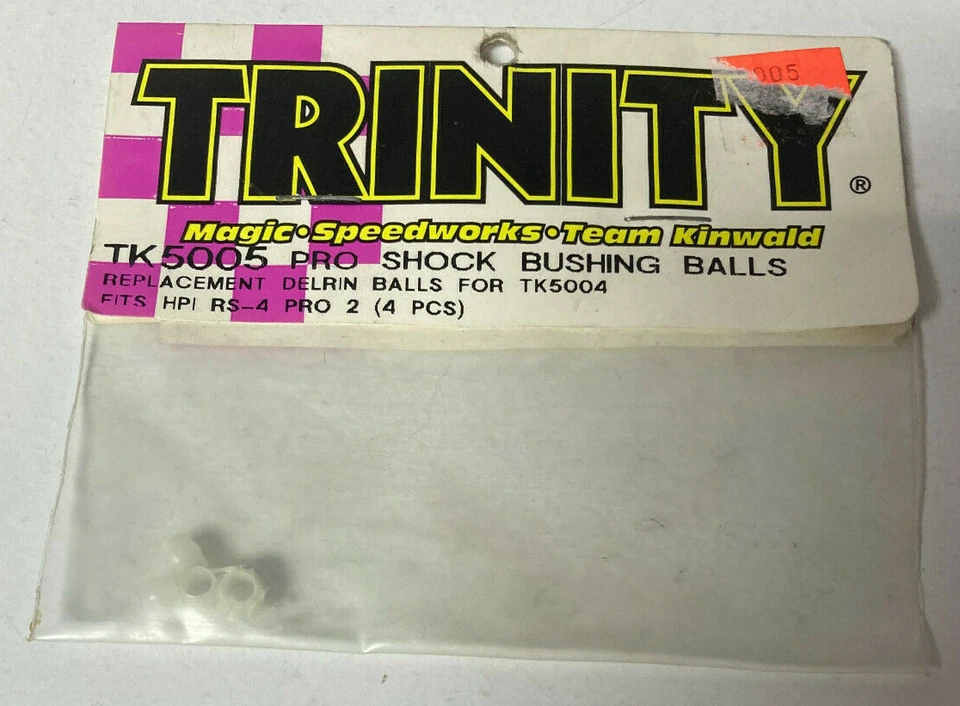 TRINITY TK5005 Pro Shock Bushing Balls HPI RS-4 Pro 2 (4 pcs) RC Part NEW - Image 1 of 1