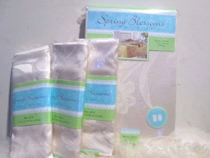 NEW- Spring Blossoms Oblong Tablecloth + Napkins (Size: 60in x 120in) champagne - Picture 1 of 4