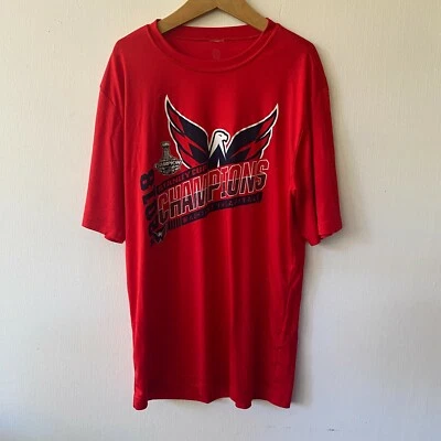 Washington Capitals Hockey T-shirt Mens Small Fanatics NFL 2018 Stanley Cup Red - Image 1 of 4