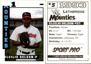 Elcilio DeLeon 1993 Sport Pro Lethbridge Mounties #5 Card *AutographDen*