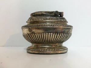 Vintage RONSON Queen Anne Heavy Silver Plate Desk Cigar Tobacco Deco Lighter - Picture 1 of 8