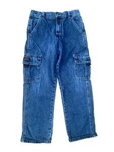 Wrangler Authentic Issue Cargo Denim Jeans Boys Size 10 Regular  - Picture 1 of 6