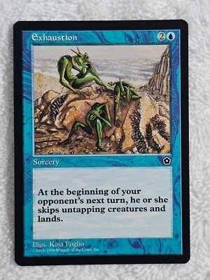 MTG Exhaustion - Portal Second Age (P02) 1998 Magic Gathering Card Rare NM - Image 1 of 4